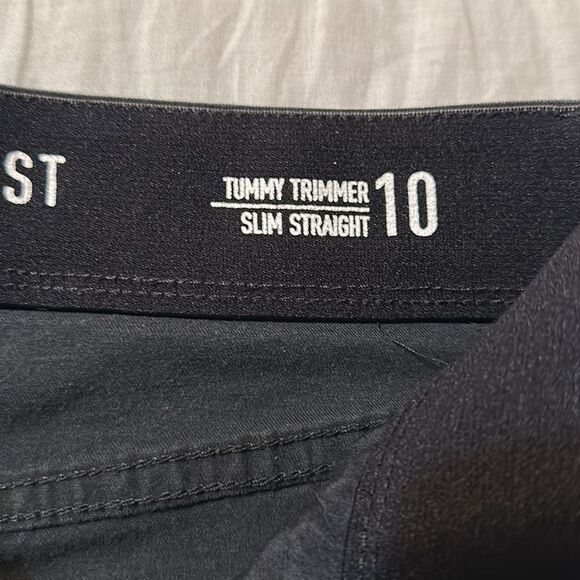 JEANSWEST 8 Black Tummy Trimmer Slim Straight Stretch Jeans - Picture 14 of 15